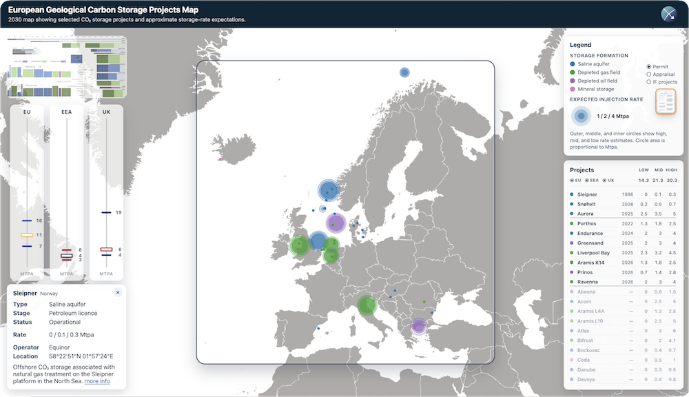 Geological Carbon Storage Map